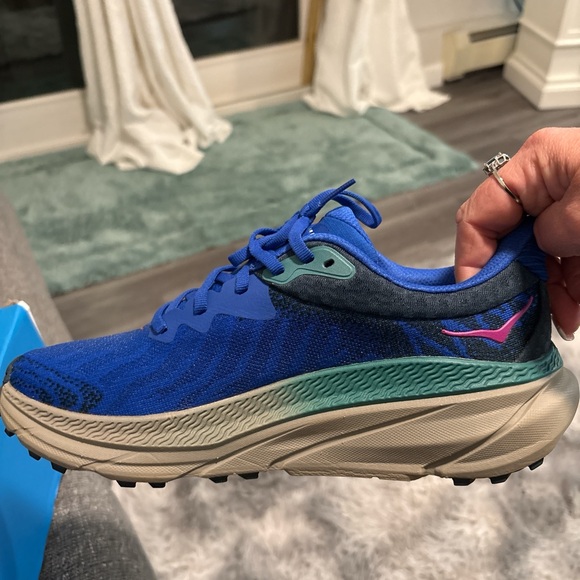 Hoka Blue and Tan Running Shoes - Picture 4 of 8